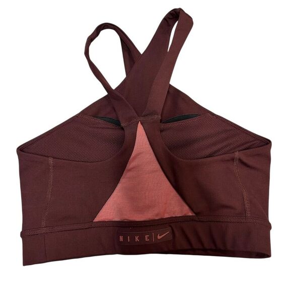 Nike Women's Medium Support Sports Bra M Burgandy Crossback Yoga/Cardio - Picture 7 of 10